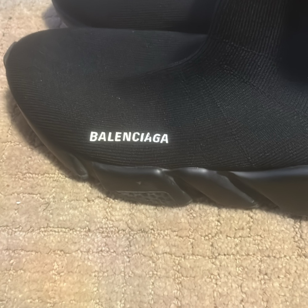 Balenciaga Black Knit Sneakers - Picture 4 of 7